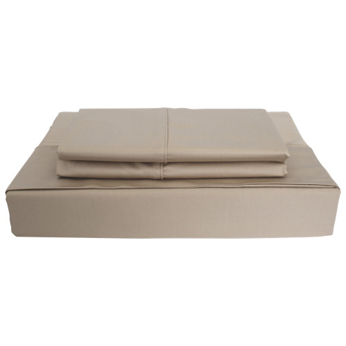 Maholi Bamboo Solid Collection 310 Thread Count Rayon Sheet Set - Single/Twin - Taupe