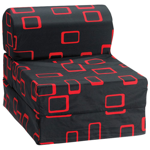 Comfy Kids - Kids Flip Chair - Black & Red