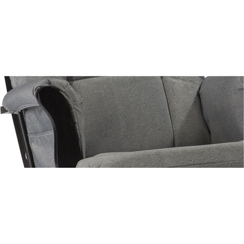 Fauteuil coulissant avec accoudoirs rembourrés et pouf Hoop de Storkcraft - Blanc - Tourbillon gris