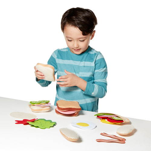 33 pcs 13954 Melissa /& Doug Felt Food Sandwich Play Food Set