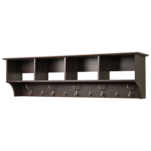 Prepac 60" Wide Hanging Entryway Shelf - Espresso
