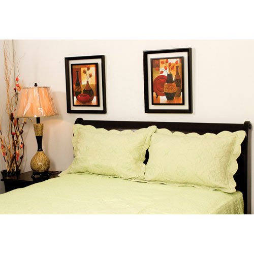 The St. Pierre Home Cotton Coverlet - Queen - Green