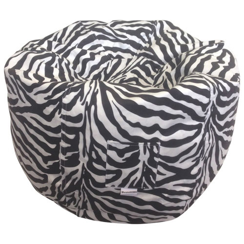 Contemporary Round Bean Bag Chair - Zebra