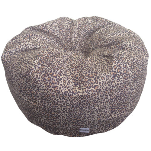Contemporary Round Bean Bag Chair - Leopard