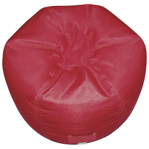 Contemporary Round Bean Bag Chair - Red