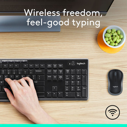 Logitech MK270 Wireless Keyboard & Mouse Combo - Black