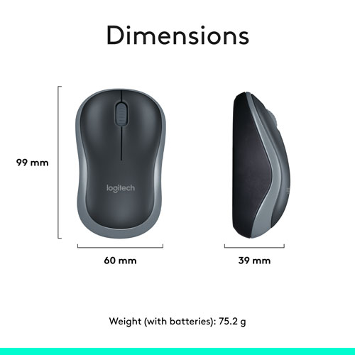 Logitech MK270 Wireless Keyboard & Mouse Combo - Black