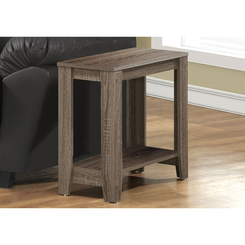 Table d'appoint rectangulaire contemporaine - Taupe foncé