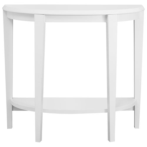 Table d'appoint en demi-lune contemporaine - Blanc
