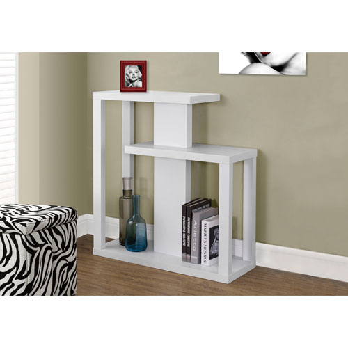 Contemporary Rectangular Console Table - White