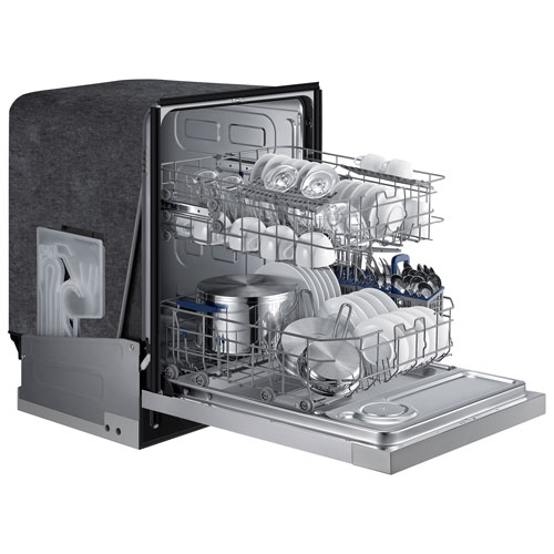 Samsung 24" 50 dB Tall Tub Built-In Dishwasher w/ Stainless Steel Tub (DW80J3020US) -Stainless Steel