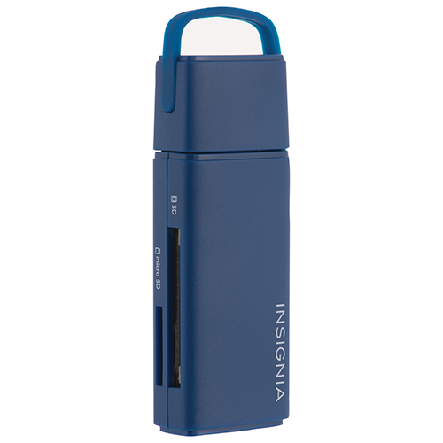 Insignia USB 3.0 2-in-1 Memory Card Reader - Blue - Only at Best Buy