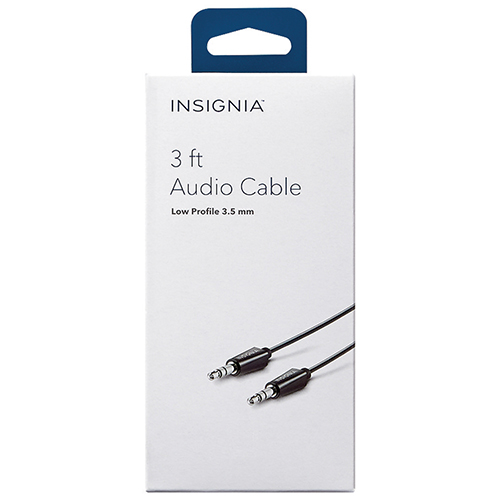 Insignia 0.91m Auxiliary Cable - Black - Only at Best Buy