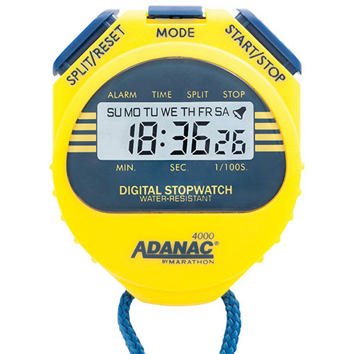 Chronomètre numérique Adanac 4000 de Marathon - Jaune