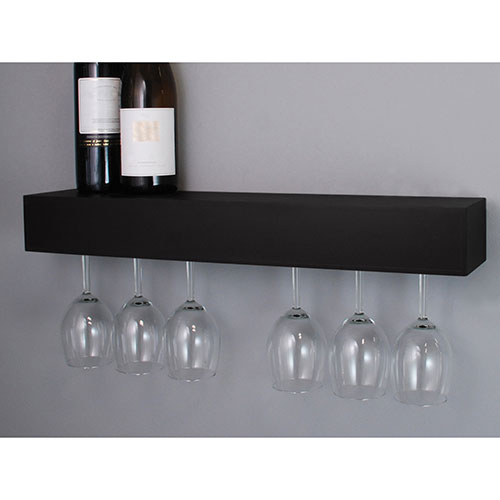 Pinot Wine Glass Holder Shelf - Black