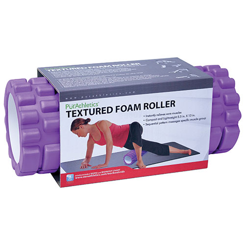 PurAthletics Textured Foam Roller - 13" - Purple