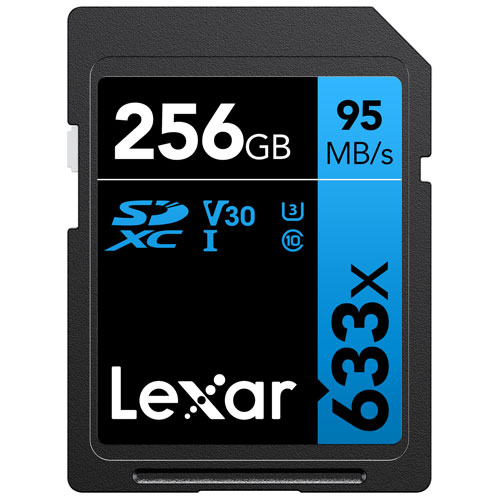 Lexar 633x 256GB 95MB/s SDXC Class 10 UHS-I Memory Card