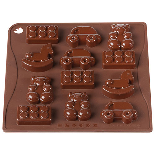 Moule à chocolat en silicone sur le thème des jouets de Pavoni