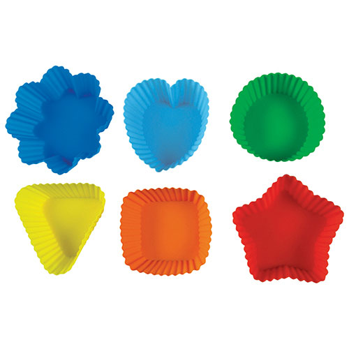 Pavoni Platinum Silicone Muffin Liners - Set of 6 - Assorted