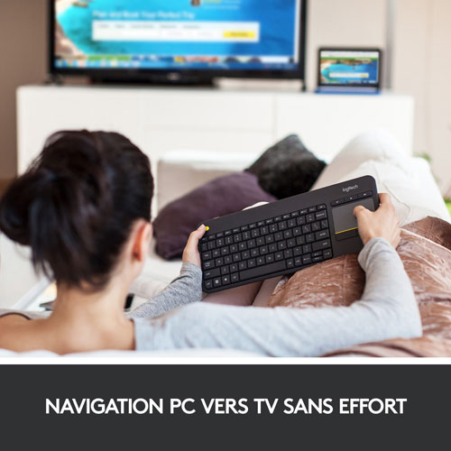 Clavier sans fil K400 Plus avec pavé tactile de Logitech