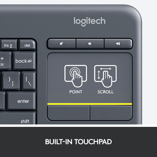 Clavier sans fil K400 Plus avec pavé tactile de Logitech