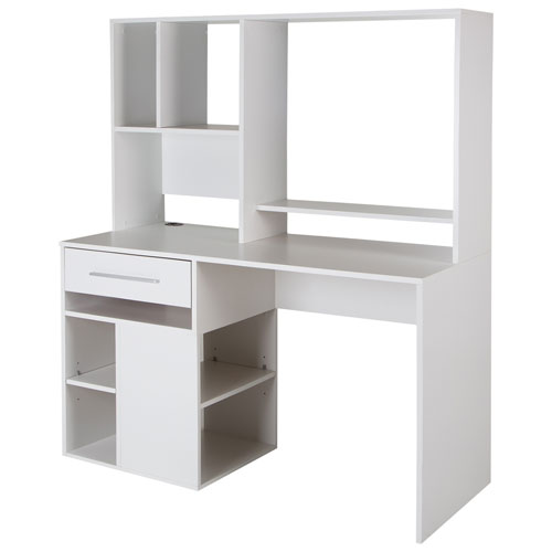 Annexe 1-Drawer Computer Desk - Pure White