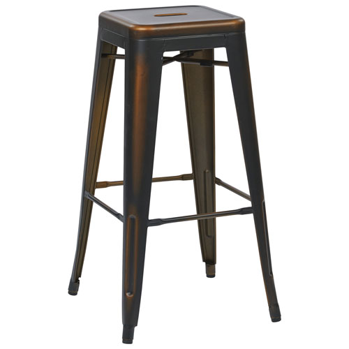 Tabouret de bar contemporain Bristow - Ensemble de 4 - Cuivre antique