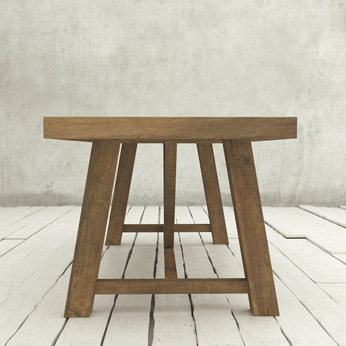 Knightsbridge Transitional 8-Seating Rectangular Ancona Dining Table - Natural Wood