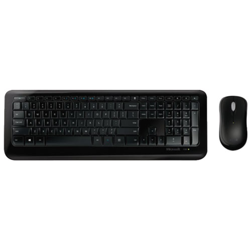 Microsoft Wireless Desktop 850 Optical Keyboard & Mouse Combo - Black - French