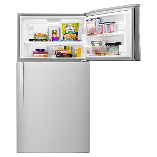 Whirlpool 33" 21.3 Cu. Ft. Top Freezer Refrigerator with LED Lighting - Stainless Steel