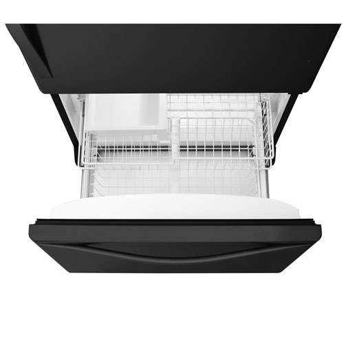 Whirlpool 33" 21.9 Cu. Ft. Bottom Freezer Refrigerator with LED Lighting (WRB322DMBB) - Black-on-Black