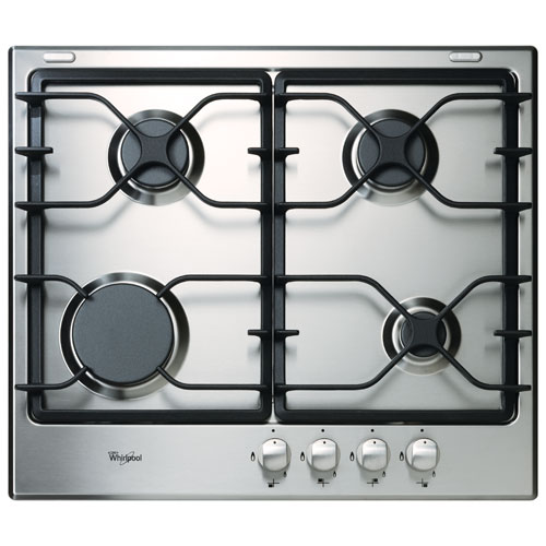 Whirlpool 24" 4-Burner Gas Cooktop - Stainless Steel