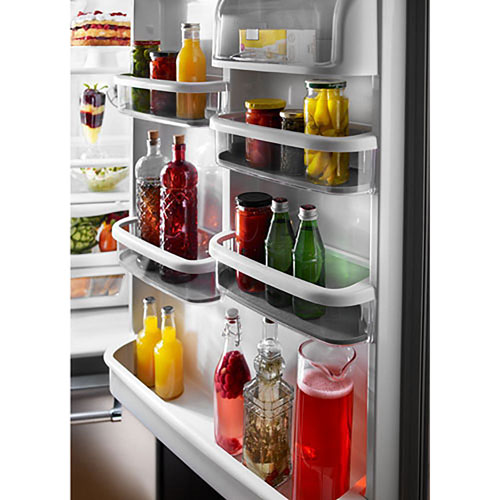 KitchenAid 33" 22.1 Cu. Ft. Bottom Mount Refrigerator with LED Lighting (KRBR102ESS)-Stainless Steel