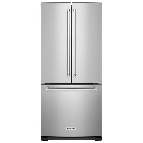 KitchenAid 30" 19.7 Cu. Ft. French Door Refrigerator with Water Dispenser - Stainless Steel