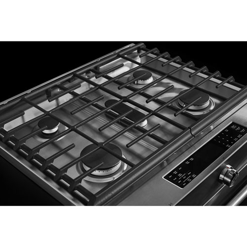 KitchenAid 30" 7.1 Cu. Ft. True Convection 5-Burner Slide-In Dual Fuel Range (YKSDB900ESS) - Stainless