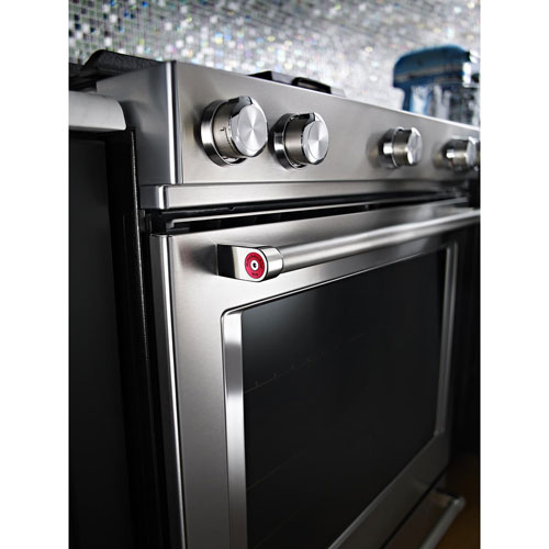 KitchenAid 30" 6.5 Cu. Ft. True Convection 5-Burner Slide-In Gas Range - Stainless Steel