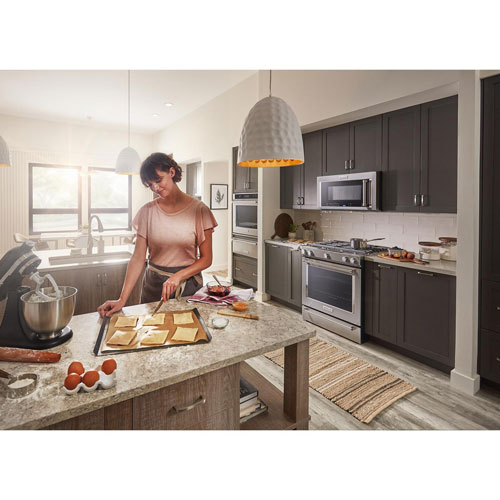 KitchenAid 30" 6.5 Cu. Ft. True Convection 5-Burner Slide-In Gas Range - Stainless Steel