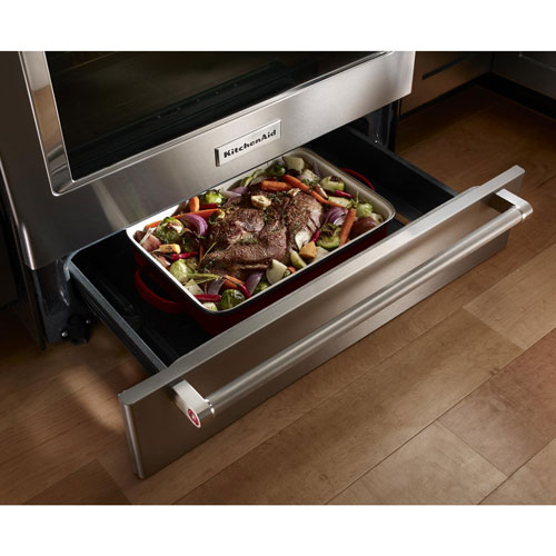 KitchenAid 30" 6.5 Cu. Ft. True Convection 5-Burner Slide-In Gas Range - Stainless Steel