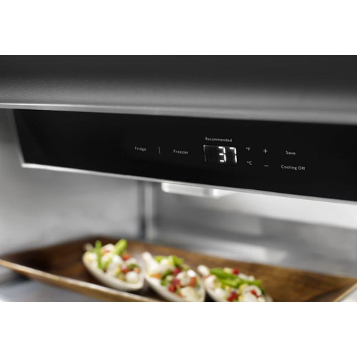 KitchenAid 36" 20.9 Cu. Ft. Bottom Mount Refrigerator with LED Lighting (KBBR306ESS) - Stainless Steel