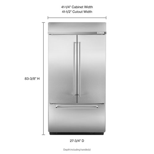 KitchenAid 43" 24.2 Cu. Ft. French Door Refrigerator (KBFN502ESS) - Stainless Steel