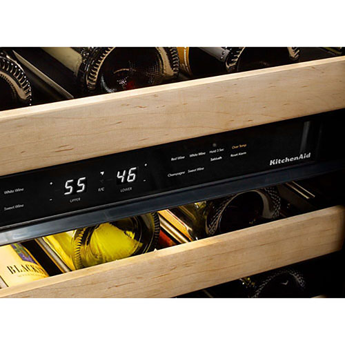 Kitchenaid 4 7 Cu Ft Wine Cellar Kuwr204esb Black Best Buy Canada