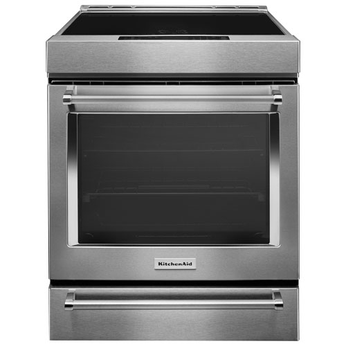 KitchenAid 30" 7.1 Cu. Ft. True Convection Slide-In Induction Range - Stainless Steel