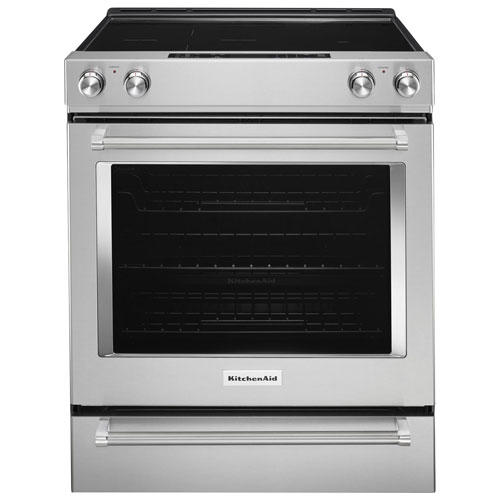 KitchenAid 30" 6.4 Cu. Ft. True Convection 5-Element Slide-In Electric Range - Stainless