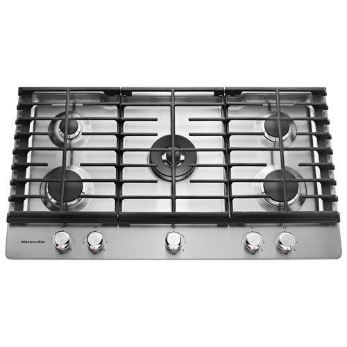 KitchenAid 36" 5-Burner Gas Cooktop - Stainless Steel