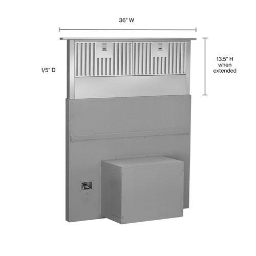 KitchenAid 36" Retractable Downdraft System - Stainless Steel