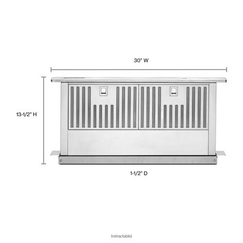 KitchenAid 30" Retractable Downdraft System - Stainless Steel