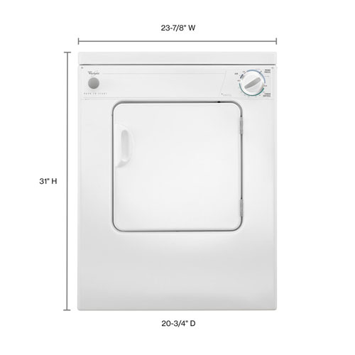 Whirlpool 3.4 Cu. Ft. Electric Dryer (LDR3822PQ) - White