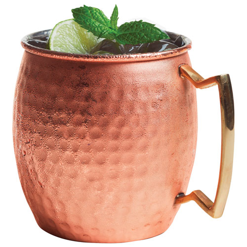 Tasse bombée martelée à Moscow Mule de 590 ml de Brillant