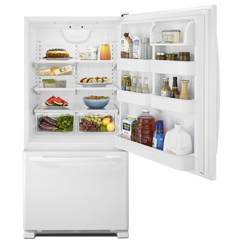 Amana 33" 22 Cu. Ft. Bottom Freezer Refrigerator - White