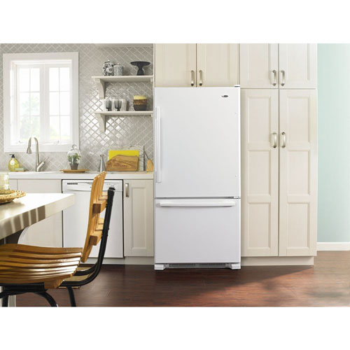 Amana 33" 22 Cu. Ft. Bottom Freezer Refrigerator - White